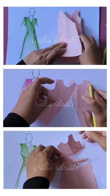 Lengan Setali, Pola Dasar, Magic Pattern, Projek Menjahit, Dress Sewing Tutorials, Dress Gamis, Sewing Machine Basics, Sewing Easy Diy, Bodice Pattern