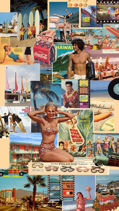 #retro #vintage #vintagebeach #beachaesthetic #beachvibes #elvis #hawaii #california #californiadreaming #florida #beachboys #surf #surfing #surfer #surfergirl #mod California Beach Aesthetic Vintage, Hawaii In The 60s, California Surfer Aesthetic, 90s Surfer Aesthetic, Vintage Surf Aesthetic, Nye 2024, Surf Pics, Shower Vibes, Surfer Aesthetic