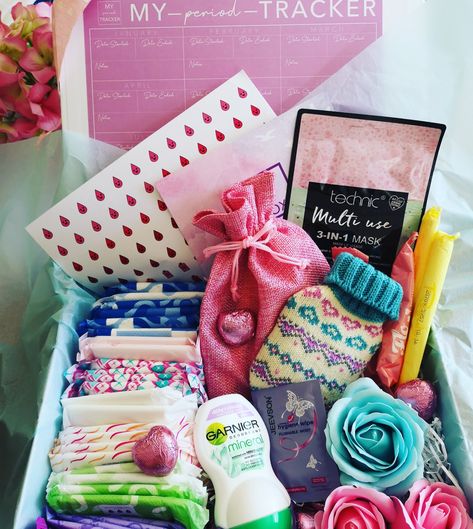 Menstrual Kit, Period Package, Period Starter Kit, Period Box, First Period Kits, Period Tips, Luxury Face Mask, Gift Me, Tracker Stickers