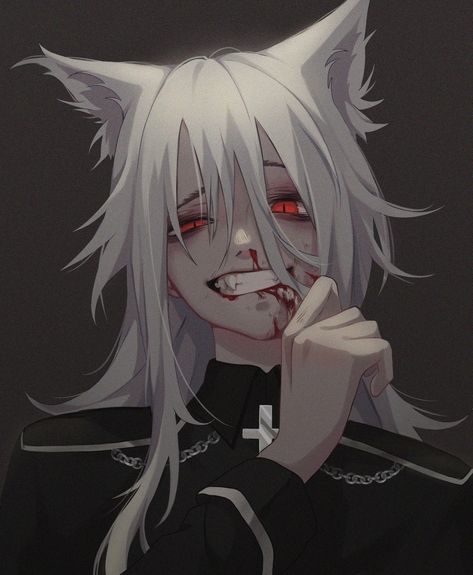 Arte Inspo, 영감을 주는 캐릭터, Art Anime, Dark Anime, Boy Art, Cute Anime Guys, White Hair, Art Reference Photos