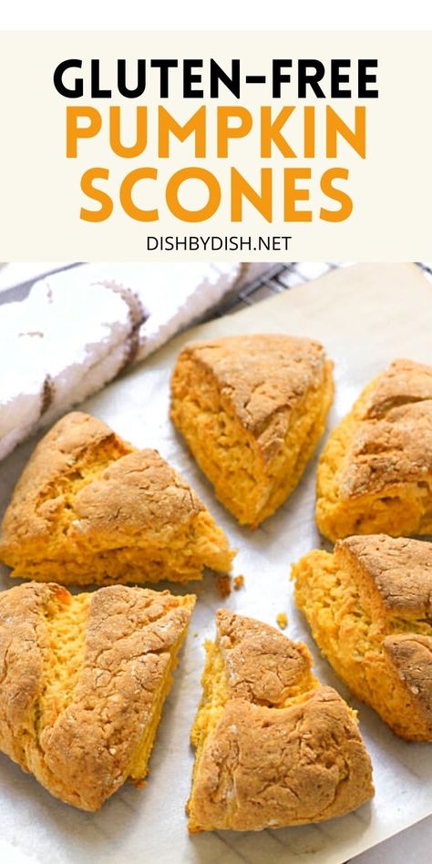 These deliciously tender pumpkin scones are bursting with the flavors of pumpkin and fall, and are just the right snack for anytime of the day! Also gluten-free. | gluten free baking | pumpkin recipes | gluten free pumpkin scones | fall baking | healthy pumpkin recipes | healthy snacks gluten free | how to make pumpkin scones | fall recipes | easy recipes pumpkin | vegetarian recipes | how to make scones | scones pumpkin recipe #glutenfree #scones #pumpkinseason #pumpkinrecipes Pumpkin Recipes Gluten Free, Scones Pumpkin, Scones Gluten Free, Pecan Scones, Healthy Scones, Pumpkin Scones Recipe, Gluten Free Pumpkin Recipes, How To Make Scones, Gluten Free Scones