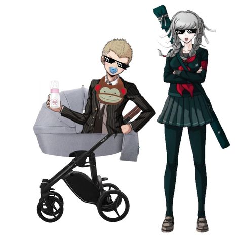 Peko is babysitting Fuyuhiko:) Peko X Fuyuhiko Matching Icons, Fuyuhiko Wallpaper, Fuyuhiko Kuzuryuu Icon, Peko X Fuyuhiko, Fuyuhiko X Peko, Fuyuhiko Kuzuryuu, Peko Pekoyama, Fav Cartoon, Danganronpa Memes