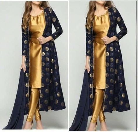 Front Open Jacket Style Kurti, Old Sarees Convert Into Dress Latest, Saree To Dress Convert, Kurti Sewing, Jacket Kurti, Jacket Style Kurti, Style Kurti, Open Shirt, Designer Kurti Patterns