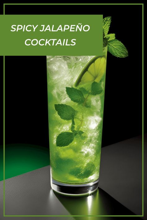 Discover savory and spicy jalapeño cocktail recipes like the Mojito Diablo, Tequila Mockingbird, and more! Create these flavorful drinks in  minutes for a refreshing and exciting experience. Jalapeno Mojito Recipe, Jalapeno Infused Vodka, Spicy Mojito Recipe, Tanteo-jalapeno-tequila Recipes, Spicy Tequila Drinks, Spicy Vodka Cocktails, Jalapeno Cocktail Recipes, Spicy Tequila Cocktail, Spicy Cocktail Recipes