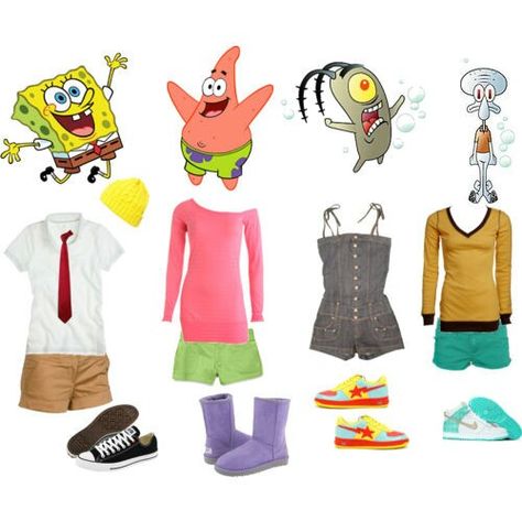 Spongebob Squarepants Outfit, Spongebob Fashion, Bobs Outfit, Spongebob Outfit, Spongebob Costume, Everyday Cosplay, Hallowen Costume, Character Inspired Outfits, Disney Bound Outfits