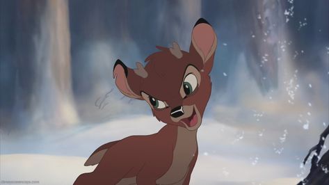 Young Ronno in Bambi II Bambi Art, Bambi Disney, Dreamworks Movies, Animated Animals, Disney Animals, Deer Art, Disney Favorites, Disney Movie, Disney Fan Art