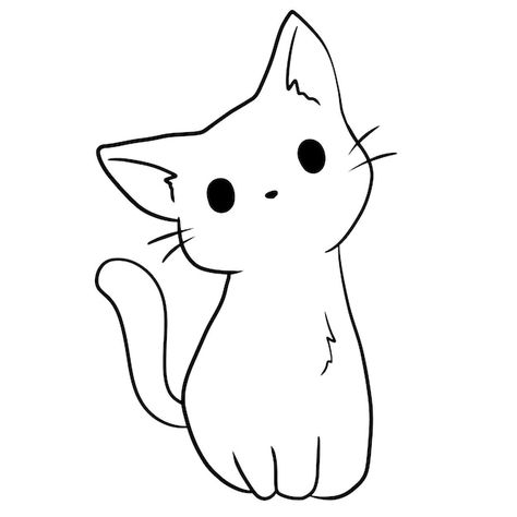 Dibujos animados gato cuco animal garaba... | Premium Vector #Freepik #vector #personaje-anime #anime #dibujos #animado Cat Face Drawing, Cartoon Cat Drawing, Kitten Drawing, Drawing Hands, Cat Coloring Book, Images Kawaii, Cute Cat Drawing, Cat Doodle, Animal Doodles