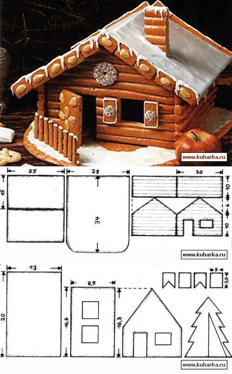 Free Log Cabin Gingerbread House Template – Celebrating Christmas Gingerbread House Template Printable, Halloween Gingerbread House, Cardboard Gingerbread House, Gingerbread House Patterns, Cool Gingerbread Houses, Gingerbread House Template, Gingerbread House Recipe, Make A Gingerbread House, All Things Gingerbread