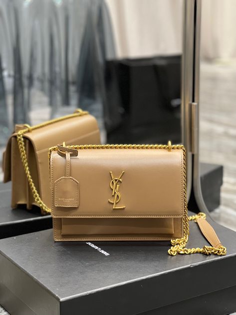 Yves Saint Laurent Bags, Dark Beige, Saint Laurent Bag, Chain Bag, Metal Hardware, Chain Bags, Tote Backpack, Debit Card, Ysl Bag