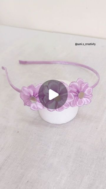 Ribbon Hairband, Instagram Diy, Diy Headband, Diy Ribbon, Ribbon Flowers, Girls Hair Accessories, Hair Band, Hair Accessories, Ribbon