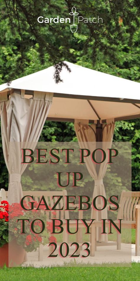 If you don’t have the space or budget for a permanent gazebo structure or are just looking for a portable gazebo for occasional use, keep reading to discover our guide to the best pop up gazebos on the market and let us take the stress out of your search. Pop Up Gazebo Ideas Backyard, Pop Up Gazebo Decorating Ideas, Portable Pergola, Diy Gazebo Ideas Cheap, Easy Up Tent, Small Gazebo, Party Gazebo, Porch Exterior, Permanent Gazebo