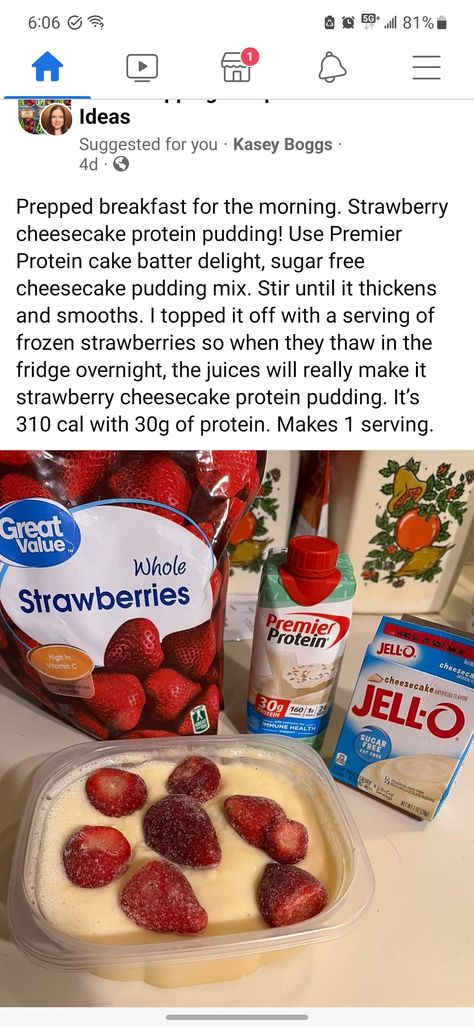 Jello Yogurt, Cake Batter Protein, Protein Drink Recipes, Sugar Free Cheesecake, Bariatric Eating, Premier Protein, Protein Pudding, Protein Desserts, Protein Shake Recipes