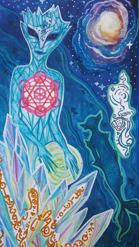 Cosmic origin art. Andromedan starseed. Light language art. Watercolor painting. Size: A4. Artist: Hanna - @starseedsoulart Andromedan Starseed, Starseed Art, Third Eye Art, Light Language, Paint Inspo, Language Art, Magical Things, Art Watercolor Painting, Indie Art