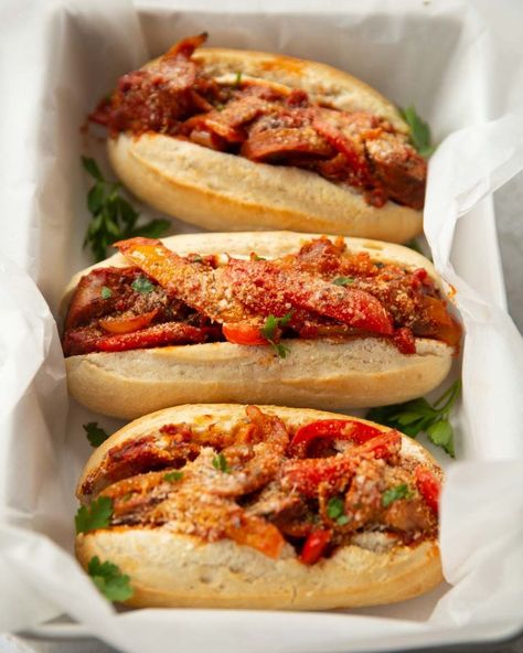 Sandwiches Recipes - Page 3 of 5 - Something About Sandwiches Lunch Recipes For A Crowd, Italian Sausage Sandwich Recipes, Sausage Sandwich Recipes, Sausage And Peppers Sandwich, Onion Sandwich, Italian Sausage Sandwich, Sausage Sandwich, Sausage Peppers And Onions, Pepper Sandwich