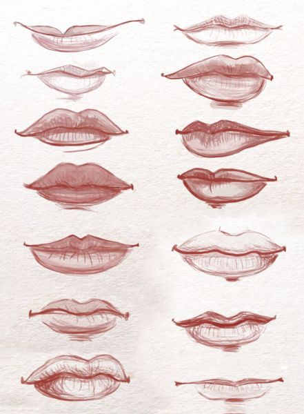 Man Lips Sketch, Lip Types Drawing, Perfect Lips Drawing, Stylized Lips Drawing, How To Draw An Open Mouth, Men Lips Drawing, Male Mouth Drawing Reference, Stylized Lips, Lips Drawing Reference