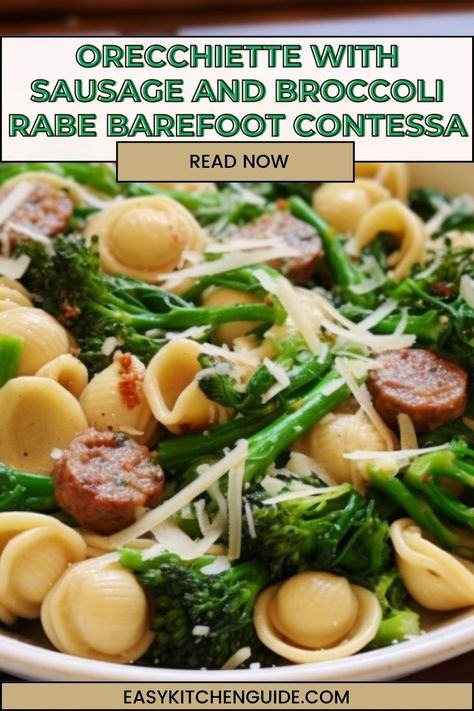 Make a delicious Italian dish from scratch! This simple orecchiette recipe with sausage and broccoli rabe will have your family asking for seconds. Orichette Sausage Broccoli Rabe, Orecchiette With Sausage And Broccoli Rabe, Pasta With Sausage And Broccoli Rabe, Sausage And Broccoli Rabe Pasta, Brocolli Rabe Recipes, Broccoli Rabe And Sausage Pasta, Orichette Pasta Recipes, Orichette Pasta, Sausage Broccoli Rabe Pasta