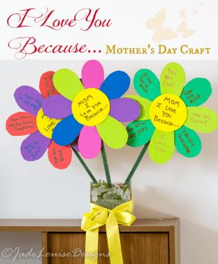 Because I Love You Flower- mother's day craft - flower kid crafts - acraftylife.com #preschool #craftsforkids #crafts #kidscraft Family Gratitude, Kids Presents, Children Ministry, Easy Mother's Day Crafts, Diy Mother's Day Crafts, Flowers Theme, Homemade Mothers Day Gifts, Counseling Activities, Diy Gifts For Kids