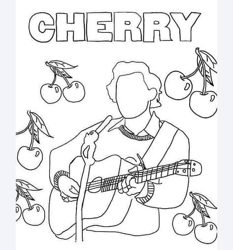 Harry Styles Cherry, Harry Styles Dibujo, One Direction Drawings, One Direction Art, Harry Styles Drawing, Tracing Art, Harry Styles Face, Gambar One Direction, Indie Drawings