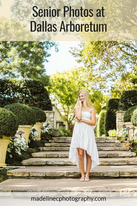 The Dallas Arboretum was the perfect background for these senior photos. The weather and lighting was perfect and this client was absolutely stunning! Stunning Senior Pictures, Dallas Arboretum Senior Pictures, Dallas Arboretum Photoshoot, Arboretum Photoshoot, High School Graduation Photos, High School Graduation Pictures, Dallas Arboretum, Dallas Photographers, Perfect Background