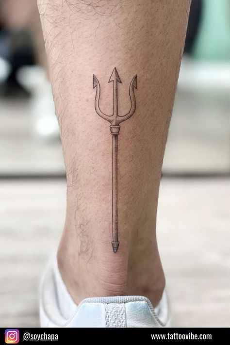 Simple Trident Tattoo, Trident Tattoo For Men, Trident Tattoo, Simple Man, Tattoos For Guys, For Men, Tattoos