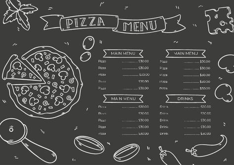 Pizza Menu Design Ideas, Pizza Menu Design, Menu Design Ideas, Pizza Menu, Brand Kit, Used Tools, Menu Template, Focus On Yourself, Start Now