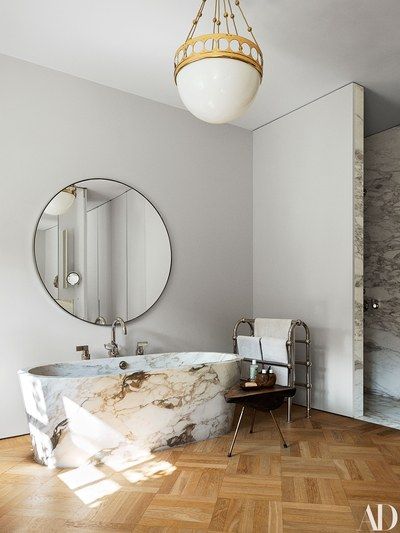 Studio Ilse, Calming Interiors, Marble Bathtub, Marble Tub, Marble Bath, Interior Minimalista, Boho Bathroom, Bathroom Trends, Lampe Design