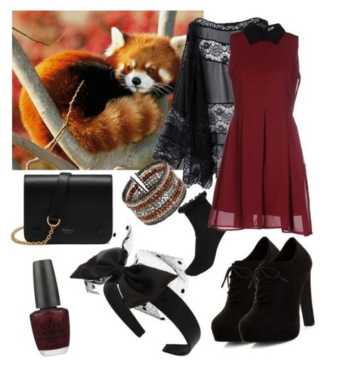 "Zootopia red panda : Emi" by linzhime on Polyvore featuring River Island, Anonyme Designers, New Look, NAKAMOL, Miss Selfridge, Mulberry and OPI Red Panda Inspired Outfit, Red Panda Outfit, Panda Clothes, Panda Outfit, Cosplay Inspo, Zoo Birthday, Red Panda, Zootopia, Inspired Fashion