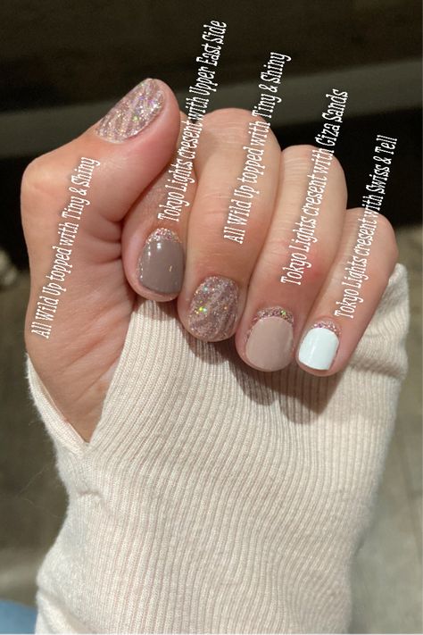 Neutral Color Street Combo, Color Street Neutral Combos, Giza Sands Color Street, Neutral Mani, Colorstreet Combos, Mani Ideas, Nail Color Combos, Mixed Mani, Homemade Beauty