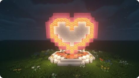 Minecraft Fountain, Minecraft Heart, Minecraft Valentines, Minecraft Banners, Minecraft House Tutorials, Cool Minecraft Creations, Minecraft Room, Cute Minecraft Houses, Minecraft Videos