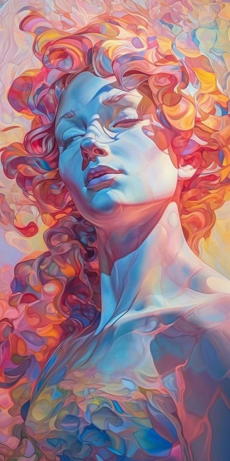 Beauty In Differences Art, Colorful Portrait Painting, Abstract Face Painting, Iphone Lockscreen, Arte Inspo, Wallpapers Iphone, Visionary Art, Ethereal Art, 영감을 주는 캐릭터