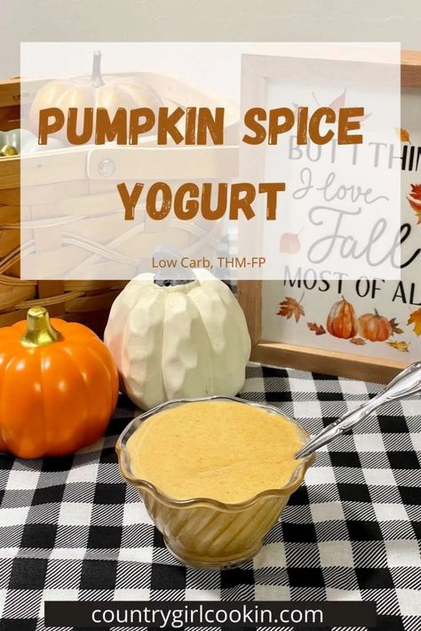 Pumpkin Spice Yogurt - Country Girl Cookin Pumpkin Scones Recipe, Pumpkin Yogurt, Sugar Free Snacks, Pumpkin Eater, Pumpkin Custard, Maple Pumpkin, Homemade Pumpkin Spice, Pumpkin Scones, Dairy Free Yogurt