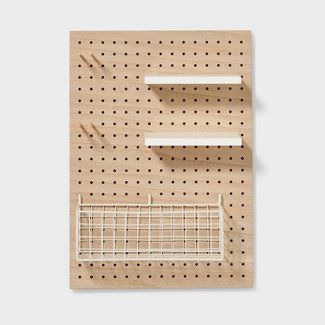 Pillowfort : Target Peg Board Kids Room, Pegboard Kids Room, Kids Art Supply Organization, Peg Board Organization, Home Art Studio Ideas, Pegboard Shelves, Kids Desk Organization, Pegboard Ideas, Wooden Pegboard