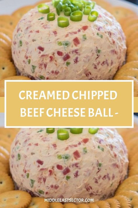 There’s just something deliciously decadent about a ball of cheese surrounded by buttery crackers. It can make anytime look and feel like a fun celebration! With so much to handle in our day to day lives, it’s the little moments when we make time to enjoy each other that turn yummy food into an opportunity Creamed Chip Beef Cheese Ball, Beef Chip Cheese Ball, Cream Cheese Chipped Beef Cheeseball, Beef Cheese Ball Recipes, Chipped Beef Cheeseball, Chip Beef Cheeseball, Chipped Beef Cheese Ball, Beef Cheese Ball, Creamed Chipped Beef