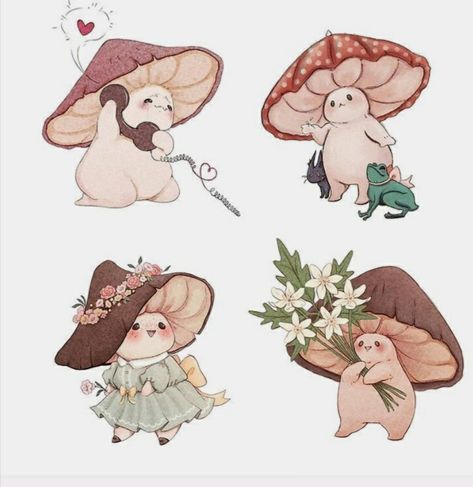 Mushroom Land, Mushroom People, Mushroom Man, Mushroom Drawing, Sketching Ideas, Family Tattoo, Bio Art, Animal Necklace, Minimalist Tattoos