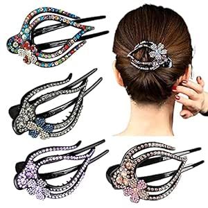 Diamond Hair Clips, Ponytail Hair Clip, Style Ponytail, Decorative Hair Clips, Diamond Hair, Rhinestone Hair Clip, Clip Hairstyles, Butterfly Hair Clip, Ponytail Hair