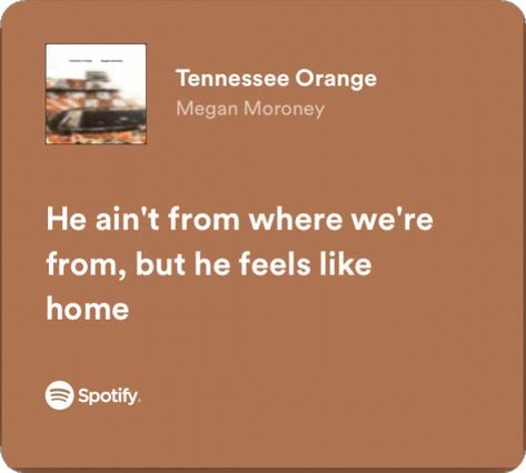 screenshot of spotify lyrics to megan moroney’s song ‘tennessee orange’ Megan Moroney, Lyrics Spotify, Tennessee Orange, Collage Board, Song Lyrics, Call Me, Tennessee, Wonder, Songs