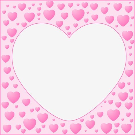 Heart Frame Png Aesthetic, Heart Border Frame, Pink Heart Frame, Heart Shaped Picture Frame, Heart Frame Png, Square Frame Pink, Heart Boarders And Frames, Photo Frame Heart, Heart Shape Frame Photo Collages