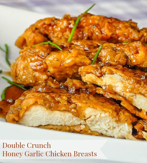 Double Crunch Honey Garlic Chicken Breasts Arabisk Mat, Double Crunch, Resepi Ayam, Chicken Dishes Easy, Honey Garlic Sauce, God Mad, Health Guru, Ayam Goreng, Honey Garlic Chicken