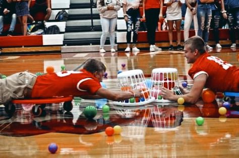 Lunchtime Games High School, Spirit Assembly Ideas, Game For Pep Rally, Hoco Assembly Games, Pep Rally Schedule, Pep Rally High School, Pep Rally Activities High Schools, Fun Rally Games, Games To Play At Pep Rallys