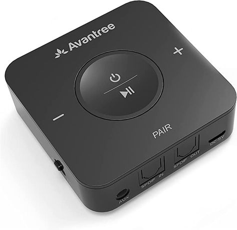 Avantree TC417 aptX Low Latency Bluetooth Transmitter Receiver, Support Optical Digital Toslink, Volume Control for 3.5mm Aux, RCA, 20H Playtime, Wireless Audio Adapter for TV, Home Stereo : Amazon.ca: Electronics Sony Headphones, Tv Home, Wireless Transmitter, Bluetooth Transmitter, Wired Headphones, Bluetooth Audio, Audio Cable, Tv Unit, Wireless Bluetooth