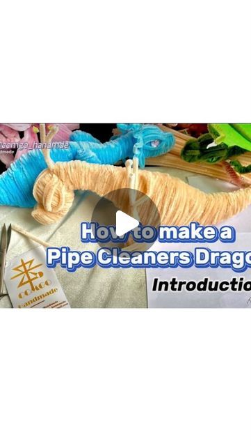 Clare on Instagram: "Introduction of our pipe cleaners dragon DIY Kits! Welcome order in my Etsy store! Check bio😊  #london #londonmarkets #handmadeuk #handcrafted #handicraft #gift #custimized #pipecleaners #扭扭棒 #chenillestems #dragon #handmade #etsy #handmadeflowers #diy #diycrafts #homedecoration #crafting #diykit #doll #toy" Pipe Cleaner Dragon, Diy Pipe, Basic Skills, Pipe Cleaners, Chenille Stems, Pipe Cleaner, Crafts To Do, Handmade Flowers, Diy Kits