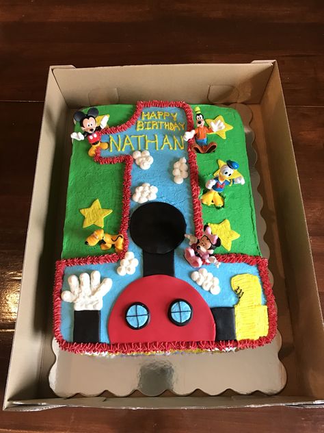 Mickey Mouse Sheet Cake, Mickey Mouse Clubhouse Birthday Cake, Mickey Birthday Cakes, Γενέθλια Mickey Mouse, Pastel Rectangular, Mickey First Birthday, Mickey 1st Birthdays, Mickey Mouse Birthday Cake, Twodles Birthday