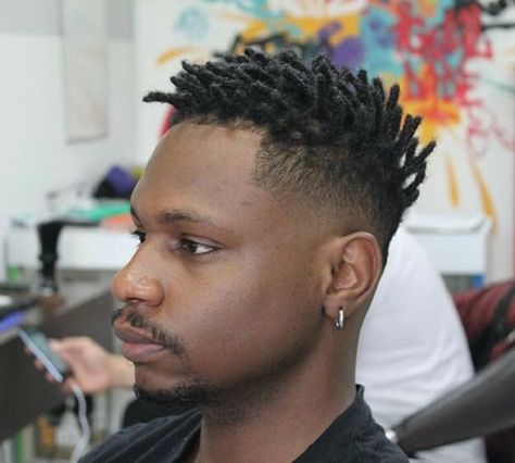 Drop Fade Black Men, Black Men Fade Haircut, Men Skin Fade, Blonde Hair Fade, Fade Haircut With Beard, Haircuts For Black Men, Mens Dreadlock Styles, Short Hair Twist Styles, Dread Hairstyles For Men