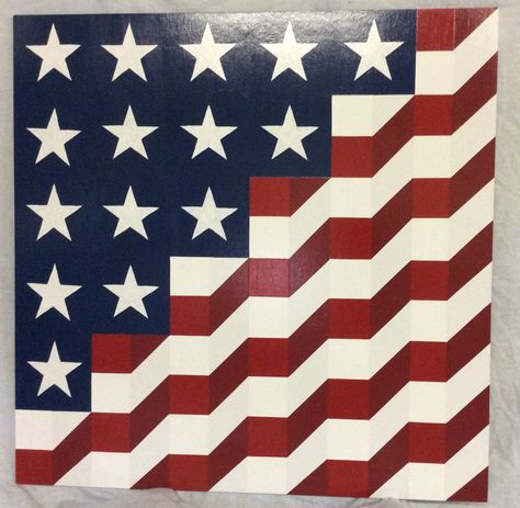 Old Glory Americana Quilts, American Flag Quilt, American Barn, Arts And Crafts For Teens, Painted Barn Quilts, Flag Quilt, Barn Wood Crafts, Barn Quilt Designs, Barn Art