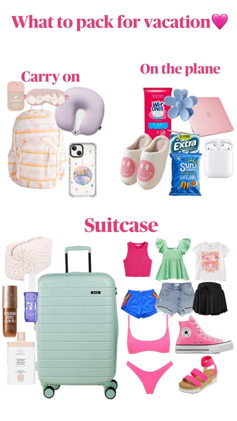 🩷🩷 What To Pack For Florida, Pack For Florida, Bag Airport, What To Pack For Vacation, Pack For Vacation, Things To Pack, Airplane Essentials, Essential Bag, What To Pack