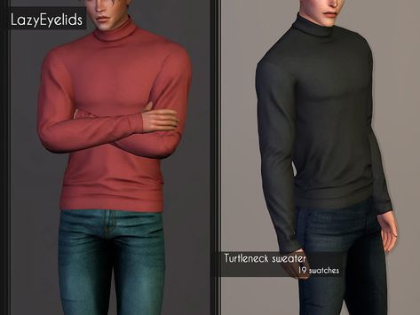 Half Zip Sweater Outfit, Zip Sweater Outfit, Sims Tops, Sims 4 Men Clothing, Sims 4 Male Clothes, Sims 4 Cc Eyes, Male Sweaters, Alpha Cc, Die Sims 4