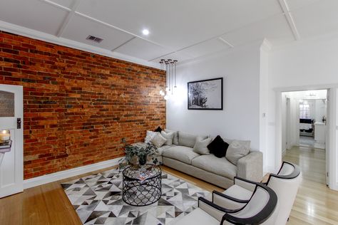 Existing Red Brick Wall in new Family Area Red Brick Accent Wall Living Room, Indoor Red Brick Wall, Interior Red Brick Wall, Red Brick Bedroom Wall, Dyi Fuex Brick Wall, Red Brick Wall, Brick Interior Wall, Brick Interior, Red Bricks