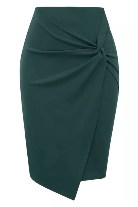 Pocket Craft, Bodycon Midi Skirt, Unisex Clothes, Wrap Around Skirt, Top Shirt Women, Women's Shapewear, Green Skirt, Types Of Skirts, Urban Fashion