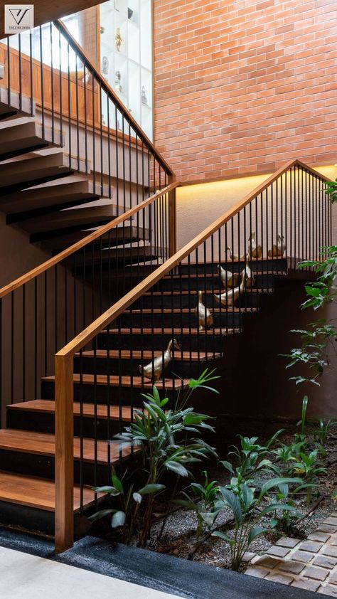 Top Loader Laundry Room, Wooden Staircase Railing, Wooden Staircase Design, Home Gel Nails, Staircase Interior Design, Tropical House Design, Staircase Design Modern, Staircase Railing Design, Home Decor Wallpaper