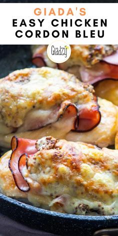 Easy Chicken Cordon Bleu, Cordon Bleu Recipe, Chicken Cordon Bleu Recipe, Cordon Blue, Giada Recipes, One Pan Dinner, Chicken Entrees, Chicken Cordon, Chicken Cordon Bleu